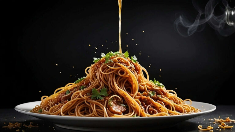 image of spaghetti dish AI-generated